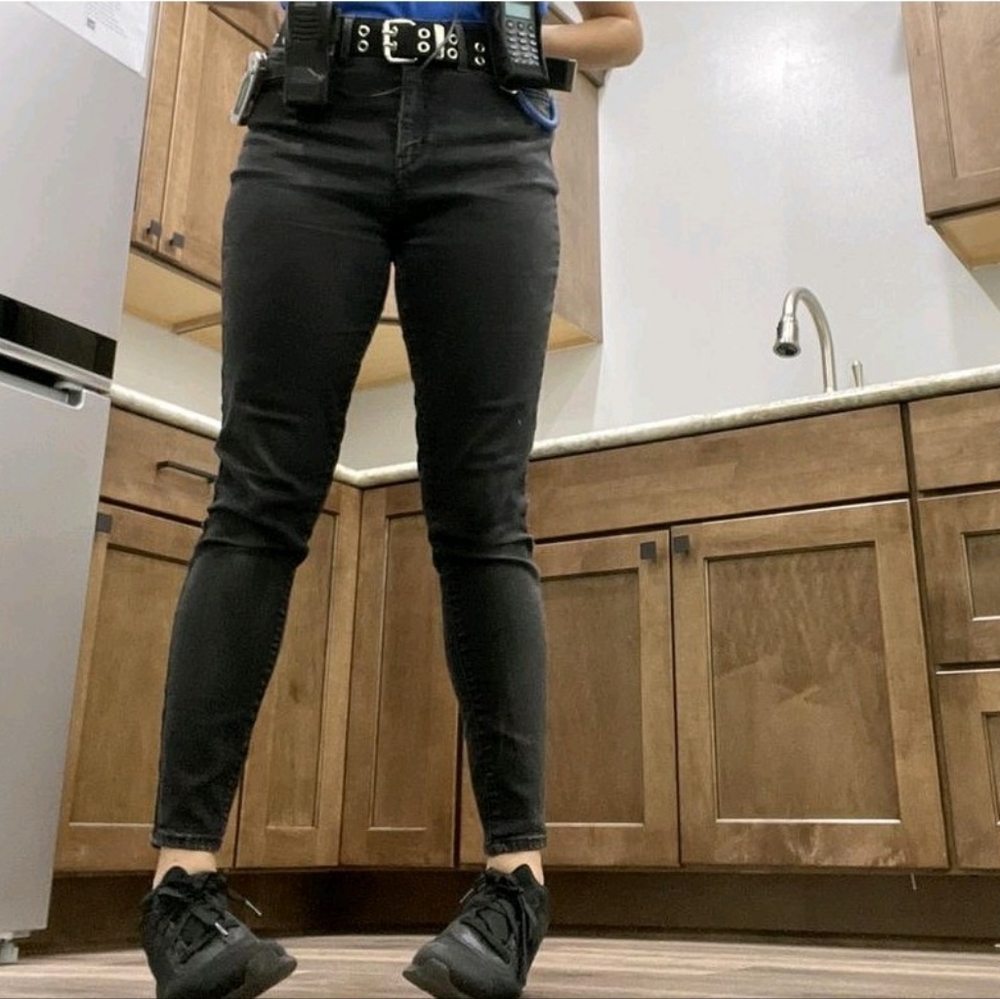 Levi's Denizen Black High-Rise Skinny Jeans